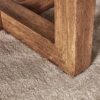 Modern Retro Texture Round Coffee Table With Crossed Legs - Gray - Image 13