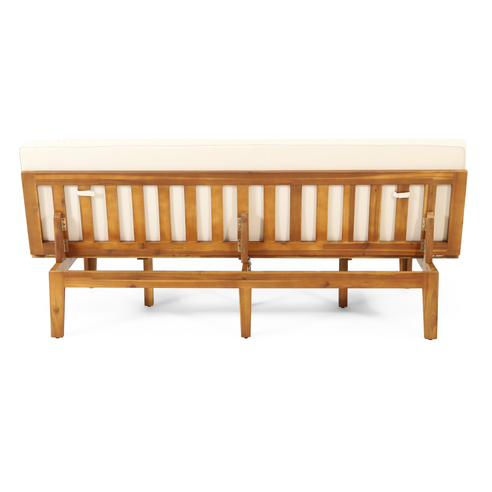 Outdoor Elegance Daybed With Convertible Design Cushion Frame - Beige - Image 9
