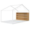 Full Size Bed House Frame With Shelves And Lights - White - Image 5