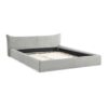 Modern Queen Size Upholstered Bed Frame With Curved Headboard, Velvet Fabric, No Box Spring Required - Gray - Image 10