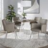 Canary Cosmo - Contemporary Dining Table - White / Walnut - Image 5