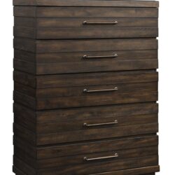 Indutrial Farmhouse 5 Drawer Chest - Brown