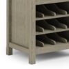 Avalon - High Storage Wine Rack Cabinet - Distressed Gray - Image 6