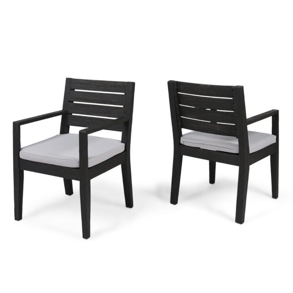 Outdoor Dining Chair (Set of 2) - Dark Gray / Light Gray - Dark Gray