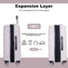 Luggage Set Of 5 Pieces, Expandable Hard Pc Luggage Set With Tsa Lock For Rotating Wheels, Lightweight Rolling Luggage - Sand - Image 6