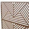 Freestanding Decorative Privacy Screen For Deck Balcony Patio, Metal Privacy Screen - Brown - Image 9