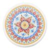 Ruby - Boho Mosaic Side Table With Ceramic Tile Top And Iron Frame - White - Image 4