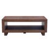 Modern Minimalist Rectangular Coffee Table Measuring Embodies The Simple Charm Of Mid Century Aesthetics, Adding A Touch Of Elegance To Your Living Room - Walnut - Image 21