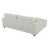 Oversized Loveseat Chaise Lounge Sectional Sofa Bed Corduroy Sleeper Sofa With 2 USB Ports, 2 Cup Holders And 2 Throw Pillows For Living Room And Bedroom - Beige - Image 14