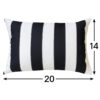 Horizon - Stripe Pillow Outdoor & Indoor - Black - Image 3