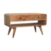 Reverse Curve Media Unit - Oak - Image 2