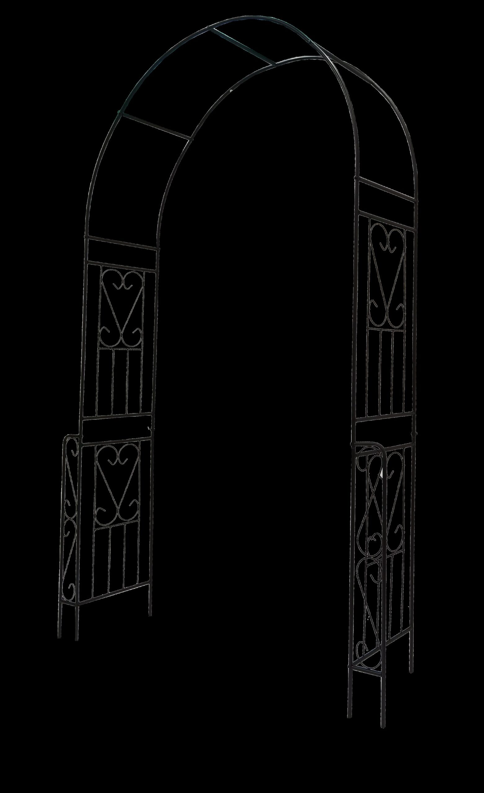 Metal Garden Arch Garden Arbor Trellis Climbing Plants Support Rose Arch Outdoor Arch - Black - Image 8