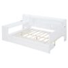 Full Size Daybed With 3 Drawers USB Ports And Desk - White - Image 11