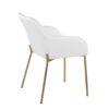 Daniella - Contemporary Dining Chair (Set of 2) - Gold / White - Image 4