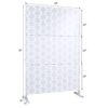 Outdoor & Indoor Privacy Screen Metal Privacy Screen, Freestanding Decorative Privacy Screen For Deck Balcony, Privacy Fence Panels - White - Image 3
