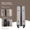 3 Piece Luggage Sets Lightweight Suitcase With Two Hooks, Spinner Wheels, Tsa Lock, (20/24/28) - Gold - Image 13