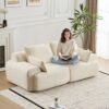 Compressed Sofa, 2 Seater Large Sectional Couches For Living Room - Beige - Image 8