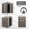Outdoor Metal Storage Shed With Window - Gray - Image 8