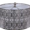 Ashland - Contemporary Floor Lamp Laser Cut - Polished Nickel / White - Image 3