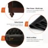 Chesterfield Velvet Loveseat Sofa, 2 Person Rolled Arm Upholstered Couch - Black - Image 6