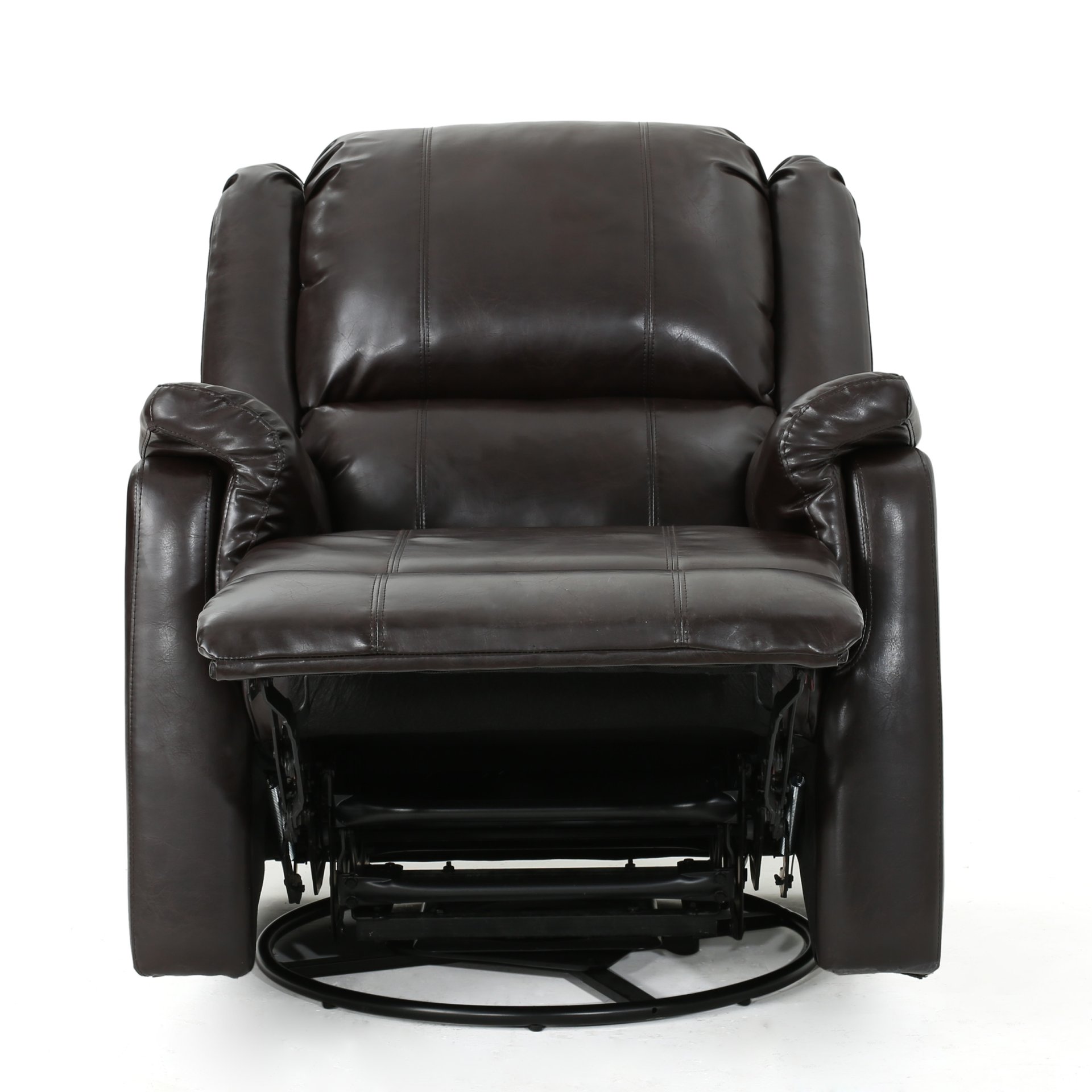 Glider Recliner With Swivel, Manual Reclining Chair - Brown - Image 10