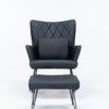 Rocking Chair, Glider Chair, Rocking Accent Chair With Lumbar Pillow And Ottoman For Living Room - Black - Image 20