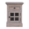 Glazed Bedside Table - Stone White - Image 10