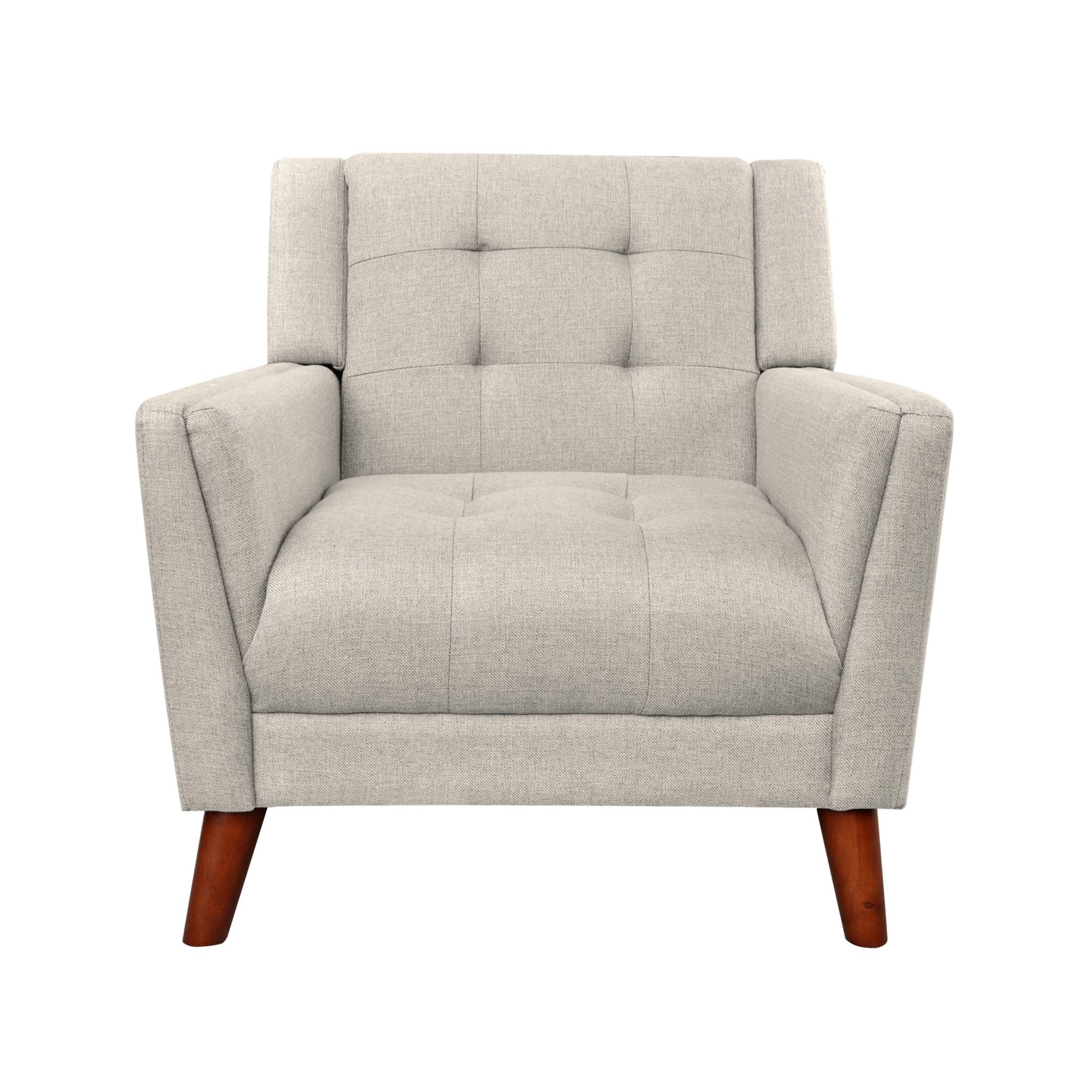 Luminaesque - Fabric Upholstered Armchair With Tufted Back - Beige - Image 4