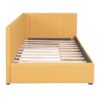Twin Size Upholstered Daybed With 2 Storage Drawers, Sofa Bed Frame No Box Spring Needed - Yellow - Image 3