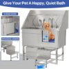 Stainless Steel Dog Washing Station With Seamless Design And Accessories - Silver - Image 2