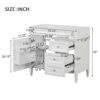 Bathroom Vanity Without Top Sink, Modern Bathroom Storage Cabinet With 2 Drawers And A Tip-Out Drawer, Frame (Not Include Basin Sink) - White - Image 7