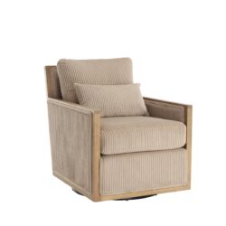 Swivel Barrel Chair Comfy Accent Sofa Chair 360 Degree Swivel - Camel