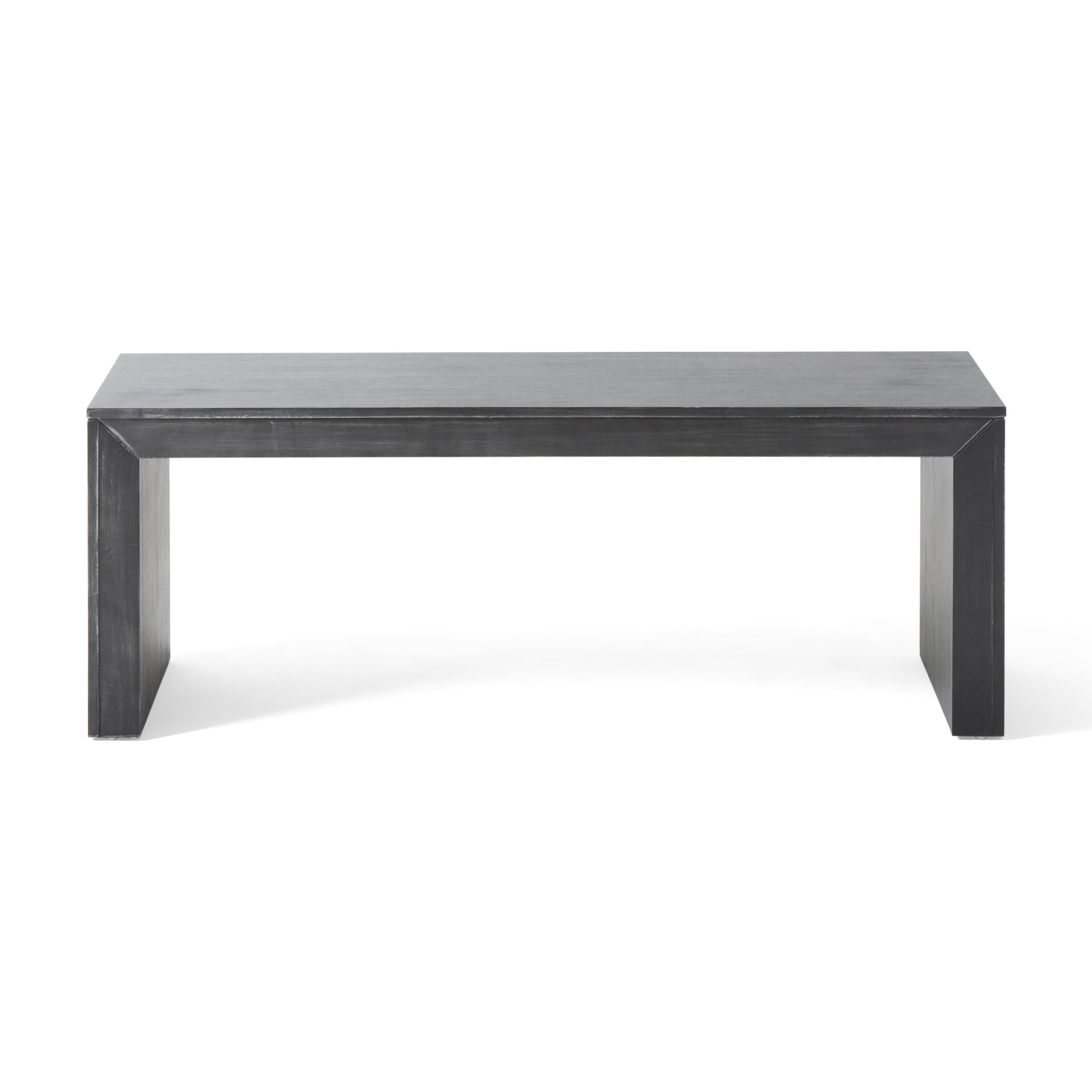 Farmhouse Style Acacia Wood Dining Bench Durable Rustic Design - Black - Image 5