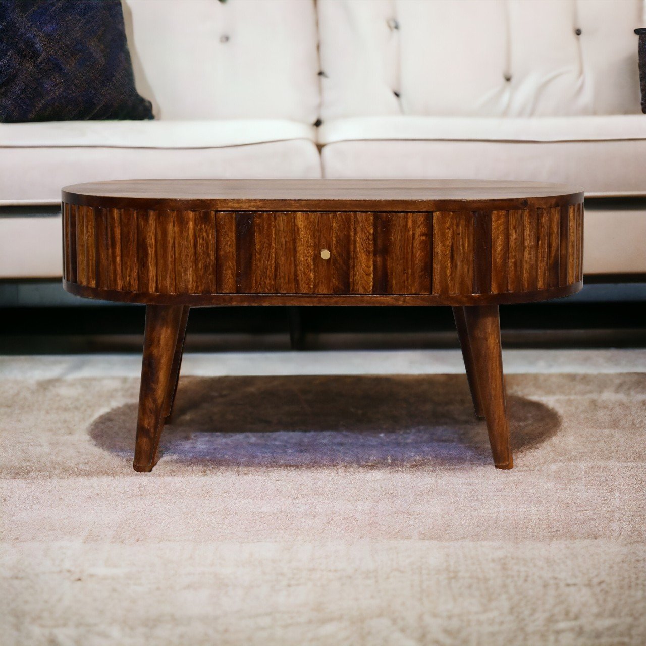 Stripe Coffee Table - Chestnut - Image 11