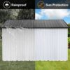 10'x12' Garden Sheds Outdoor Storage Sheds - White / Gray - Image 3