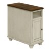 Accent End Table, Storage, Traditional - White - Image 6