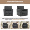 360 Degree Swivel Chair Accent Barrel Armchair With Side Pockets, Compact Design For Living Room, Bedroom, Office - Gray - Image 8