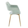 Margarite - Contemporary Dining / Chair (Set of 2) - Gold / Light Green - Image 3