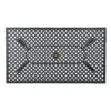 Outdoor Aluminum Dining Table With Lattice Design And Center Umbrella Hole - Black - Image 6
