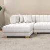 Marlow - U Shape Corner Sofa - Ivory - Image 4