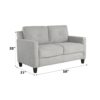 Horatio - Chenille 3 Piece Living Room Set (Sofa Loveseat Chair) - Taupe - Image 6