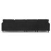 Modern Convertible Sectional Sofa L Shaped Reversible Couch Set With Free Pillows 5 Seat Cloud With Ottoman - Black - Image 6