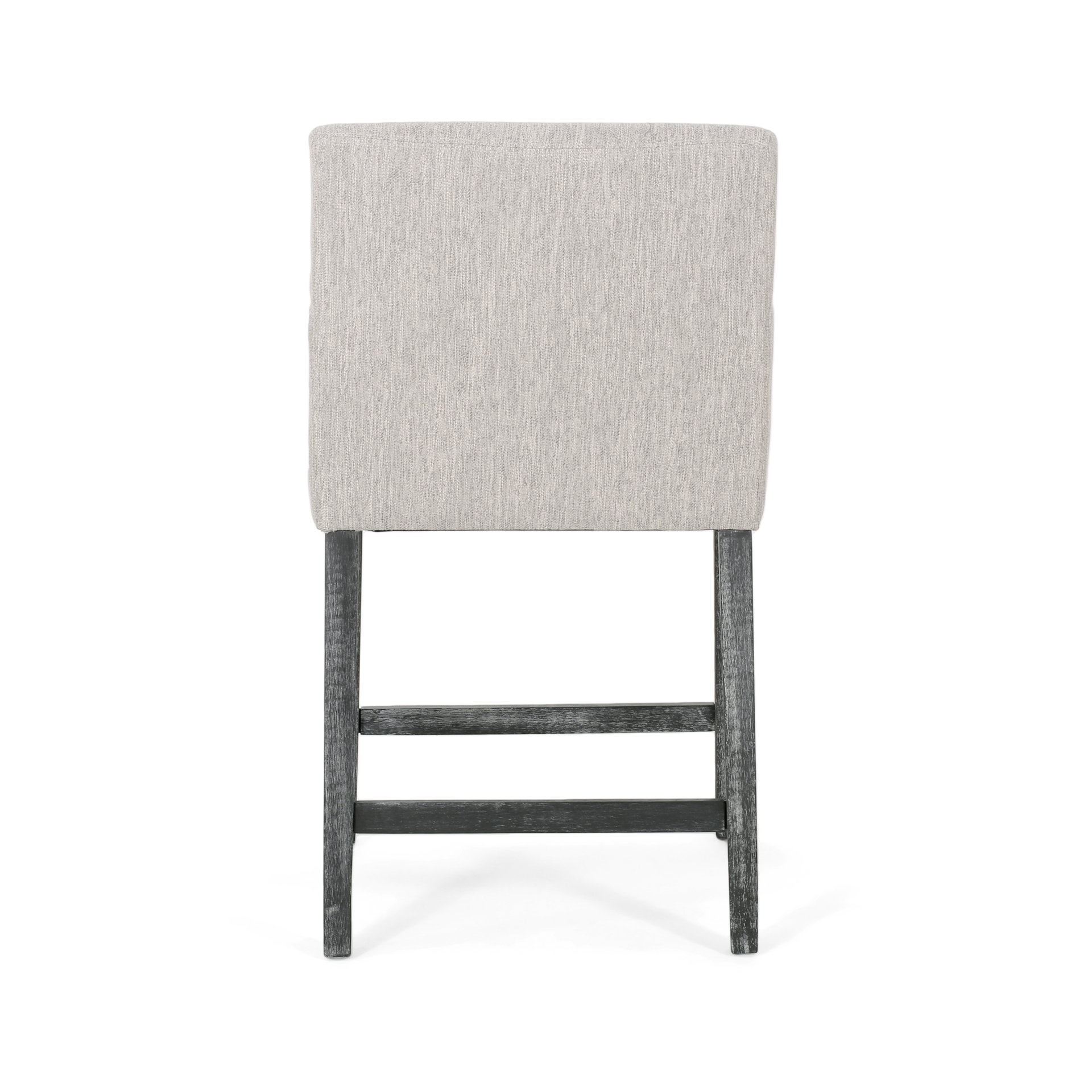 Charmed Upholstered Counter Stool With H Frame Base And Round Arms - Light Gray - Image 8