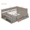 Full Size Daybed With Drawers And Shelves - Gray - Image 15