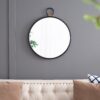 Wall Mirror With Frame, Contemporary Minimalist Accent Mirror For Living Room, Foyer, Entryway, Bedroom - Black - Image 8