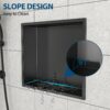 Stainless Steel Shower Niche 15" X 13" With Corrosion Resistance - Gunmetal Black - Image 6
