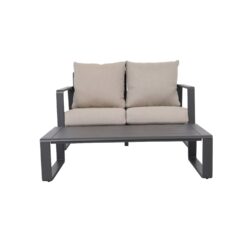 Double Sofa With Rectangular Coffee Table, Cushions Tino Tino - Light Gray