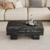 Modern Simple Marble Texture Coffee Table Stylish And Practical Design - Black - Image 5