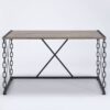 Jodie - Console Table - Rustic Oak / Antique Black - Image 3