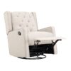 Milah - Gliding Swivel Recliner Tufted Latte - Light Coffee - Image 4